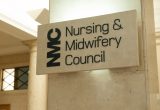 A sign that reads NMC Nursing and Midwifery Council